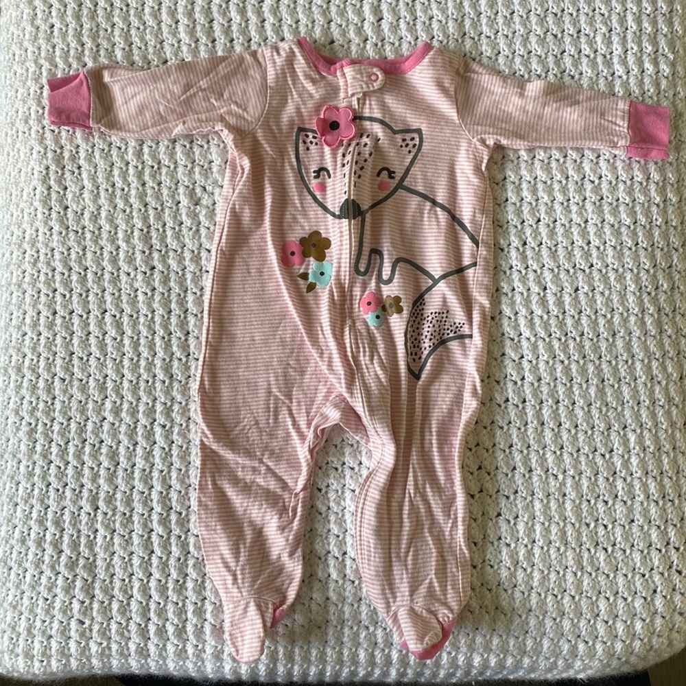 Baby girl pink sleeper